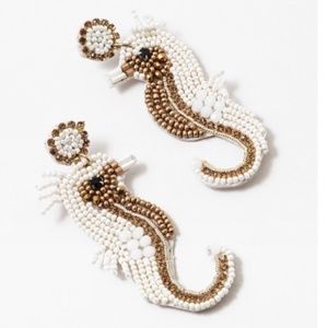 Beaded Seahorse Handmade Earrings